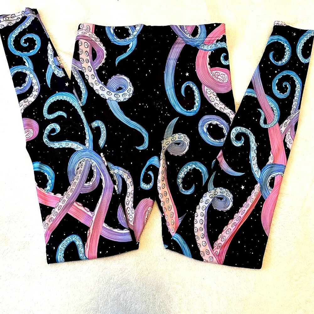 BlackMilk Octopus Tentacle Galaxy Leggings – Size M – Made in Australia